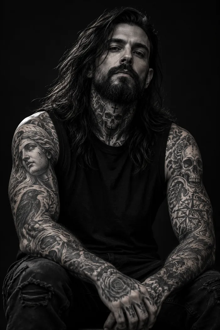 Cross, realism tattoo artist