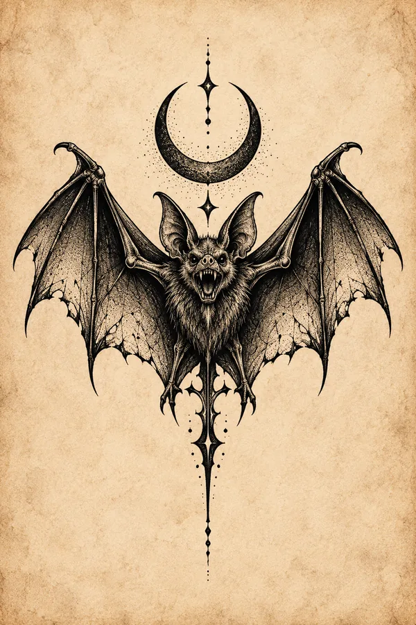 Moon bat flash design